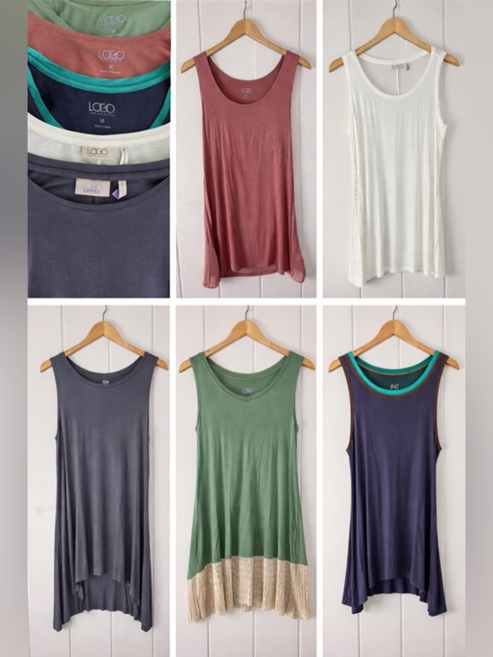 LOGO by Lori Goldstein Tops - LOGO Lori Goldstein Tank Top Lot Size Medium Boho Layered Tunic Bundle